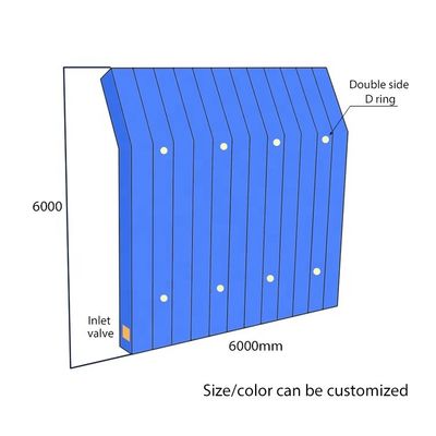 Litong extérieur réutilisable et déplaçable Temporaire en PVC 6m*6m Mur de barrière sonore gonflable