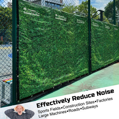 Litong décoratif feuille verte insonorisée écran de confidentialité cour de tennis extérieure barrière acoustique couverture