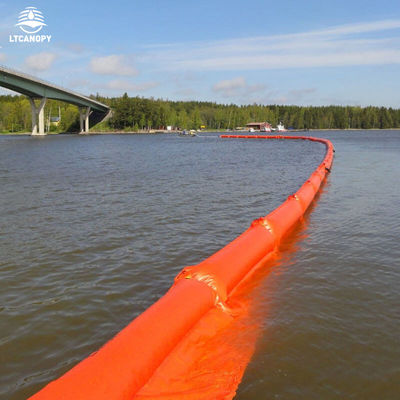 Barrage flottant de confinement de pétrole en tissu PVC 600 g/m² de haute qualité personnalisé Litong pour prévenir les déversements d'hydrocarbures