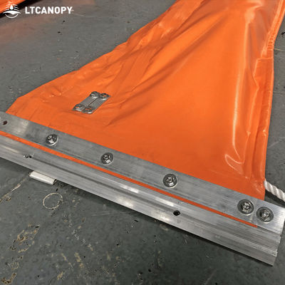 Barrage flottant de confinement de pétrole en tissu PVC 600 g/m² de haute qualité personnalisé Litong pour prévenir les déversements d'hydrocarbures