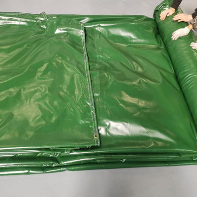 Litong de haute qualité Ripstop couleur verte foncée Pvc revêtue bâches imperméables pour les camions Couverture de camion bâche Pvc rideau latéral