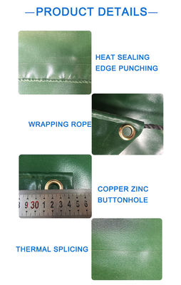 Litong de haute qualité Ripstop couleur verte foncée Pvc revêtue bâches imperméables pour les camions Couverture de camion bâche Pvc rideau latéral