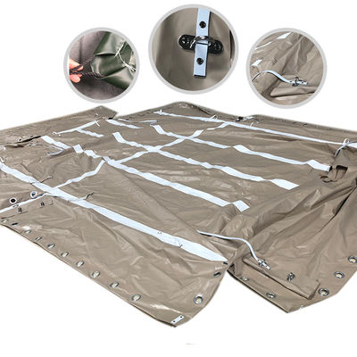 Housse de véhicule kaki d'usine Litong Chine en gros, bâches robustes, bâche enduite de PVC, bâche de camion