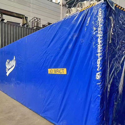 Bâche de protection pour conteneur maritime Litong Eco Friendly, forme de boîte, bleue, 750 g/m² en PVC