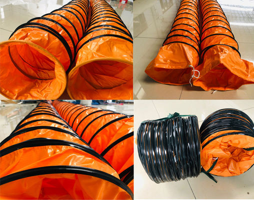 Litong 14 pouces PVC rétractable à la flamme tuyau de conduit flexible 12 pouces PVC tuyau de conduit d'air