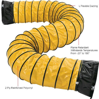 Meilleur vendeur du conduit de ventilation minière Portable souffleur tuyau flexible du conduit de ventilation PVC laminé revêtu Fabricant