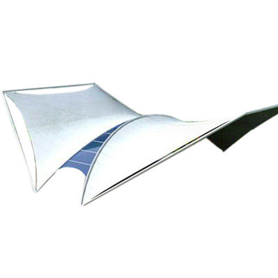 Couche en PVC blanc de haute qualité, résistant à la traction, revêtue de tissu de paysage, parapluie, structure de membrane, structure de tissu, toit