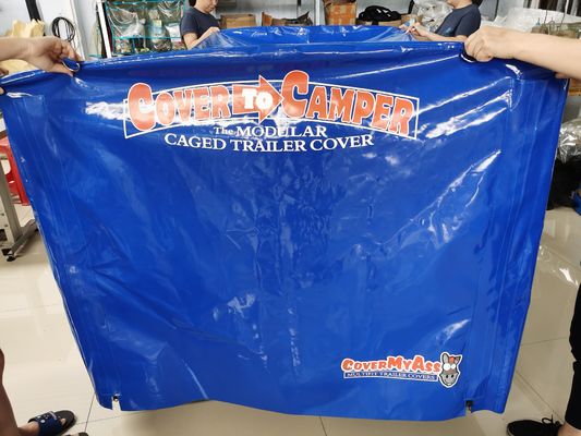 Bâche de camion en toile bleue robuste commerciale personnalisée Litong, bâches imprimées, toile de bâche