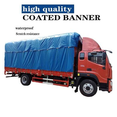 Couvertures de toile personnalisées en PVC bleu imperméable à l'eau pour conteneurs de camions Étarpe en PVC revêtue de tissu de camion rideau latéral