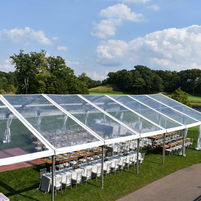 Tente de réception personnalisée Litong 20x20 Robuste Imperméable Tente à toit transparent pour mariage en plein air