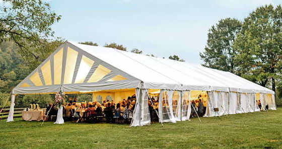 Tentes d'événement en PVC Litong haute résistance à la traction Tentes de mariage en plein air 20x40 avec rideau latéral