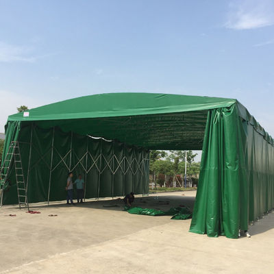 Litong Grand mobile poussant-tirer canopée extérieure tente rétractable pliable auvents pare-soleil garage