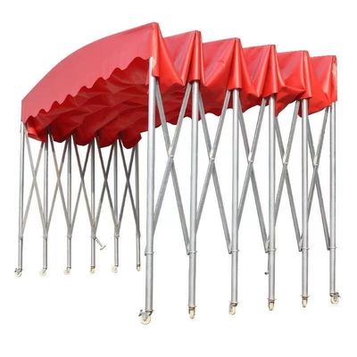 Litong Grand mobile poussant-tirer canopée extérieure tente rétractable pliable auvents pare-soleil garage